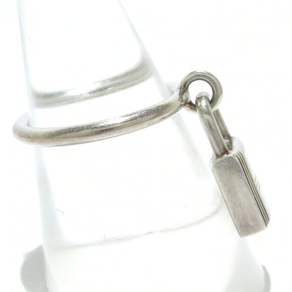 Auth HERMES Amulet Cadenas - Silver 2********* Ring - Picture 4 of 6